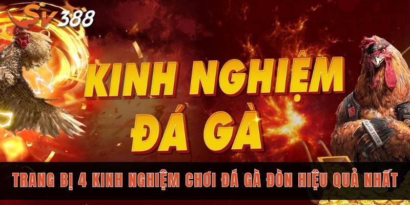 Trang bị 4 kinh nghiệm chơi đá gà đòn hiệu quả nhất